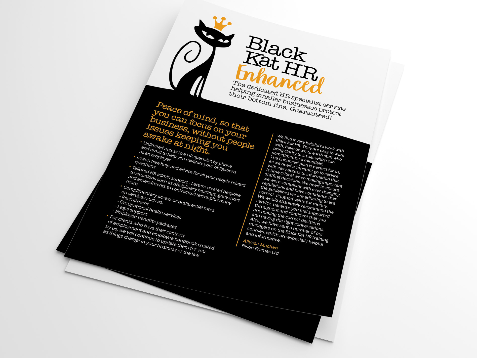 Black Kat HR leaflets