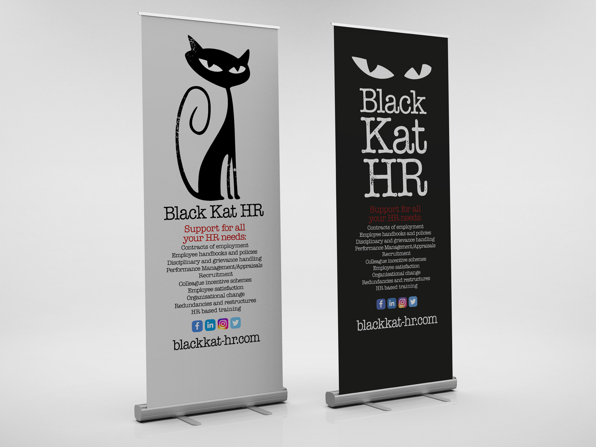Black Kat HR roller banners