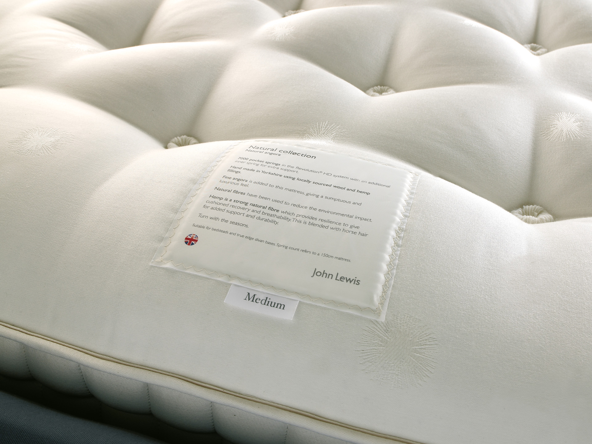 John Lewis bed labels